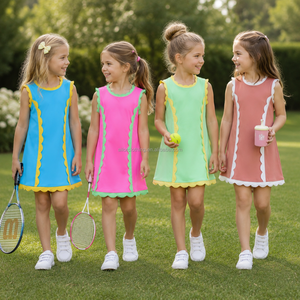 Vestido Skort Personalizado para Niñas con Shorts Integrados, Estilo Suave en Línea A, Ropa Casual de Baile, Proveedor de Ropa de Verano - Product Image 2