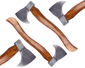 Vente en gros de commandes en gros personnalisées Service OEM ODM Hache professionnelle en acier damassé avec manche en bois Style Hache pour camping Hache - Product Image 6