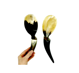 Cuillère à thé Buffalo personnalisée de haute qualité meilleure vente poignée en corne artisanat cuillère Design traditionnel cuillère en corne couverts - Product Image 1