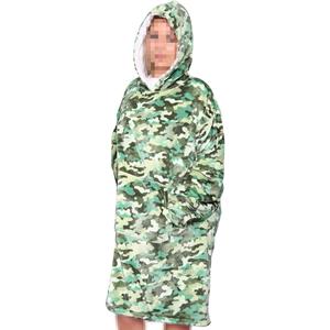 Sudadera con capucha extragrande de lana sherpa para mujer, sudadera con capucha tipo manta cálida de punto, personalizada, OEM, venta al por mayor, directamente de fábrica - Product Image 4