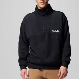 Sweat-shirt à col rond pour hommes, pour les acheteurs en gros, matière confortable, coupe décontractée, manches longues, logo personnalisé, 2026 - Product Image 1