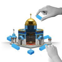 Motricité créative unisexe multicolore haute qualité ABS TAKVA enfants dôme du rocher Masjid al-Aqsa blocs musulmans