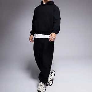 OEM personnalisé 420 Gsm sweats à capuche et pantalons de survêtement ensemble surdimensionné ample Streetwear survêtement fabricant hommes et femmes costume de sport 2025 - Product Image 1