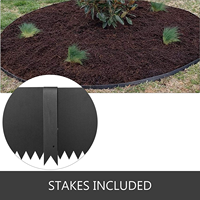 Kit de bordure de jardin moderne en acier inoxydable flexible, pour parterres surélevés, aménagement paysager, intimité, écologique, modélisation 3D