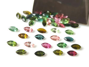 Natural Multi turmalina 2x4mm-4x8mm Marquesa corte facetado piedra preciosa suelta para la fabricación de joyas - Product Image 3