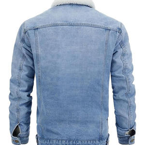 Veste en jean respirante à séchage rapide sur mesure pour homme BRESCIA SPORTS, coupe régulière, col rabattu, style décontracté d'hiver, taille plus - Product Image 2