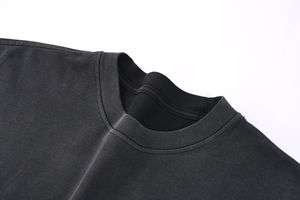 T-shirt vintage délavé à l'acide en coton lourd 300 g/m² avec impression DTG personnalisée pour homme, style uni, design décontracté - Product Image 2