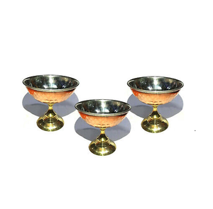 Bol à crème glacée en acier inoxydable avec support Coupe à crème glacée pour une utilisation à la main pour un échantillon gratuit d'artisanat naturel au meilleur prix - Product Image 2