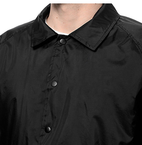 Veste d'coach légère et solide pour homme, confortable, de couleur noire, de fabrication AL BUROOJ IMPEX Pakistan - Product Image 3