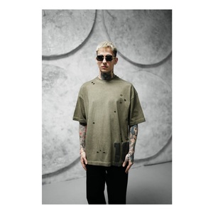 Ropa deportiva de punto de gran tamaño para hombre, 100% de algodón, ropa de calle estampada, logotipo personalizado, talla grande, secado rápido - Product Image 1
