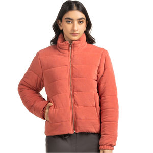 Chaqueta Acolchada de Polar para Mujer de Alta Calidad, Servicios OEM, Nuevo Diseño para Invierno, Chaqueta Corta con Estampado a Cuadros - Product Image 1