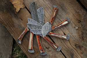 Juego de cuchillos de Chef de acero de Damasco de 7 piezas con mango de madera, cuchillos de cocina en restaurante profesionales para uso doméstico, 10 Uds. - Product Image 5