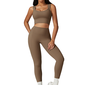 Custom High Quality Piece Fitness Clothing Sportswear Gym <b>Leggings</b> Activewear Sports Shorts Bra <b>Women</b> Workout Yoga Wear Sets - Product Image 3