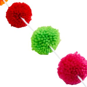 10 pieds coloré Pom Pom guirlande pour arc-en-ciel anniversaire noël décor <span class=keywords><strong>bricolage</strong></span> couture papier <span class=keywords><strong>pompon</strong></span> boule guirlande laine artisanat fournitures - Product Image 6