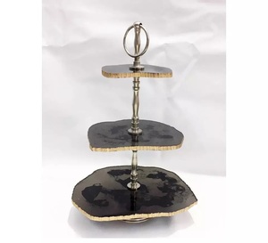 Soporte para Tartas ecológico hecho a mano de resina sin cortar de 3 niveles para bodas, cumpleaños, fiestas, bandeja para servir - Product Image 2