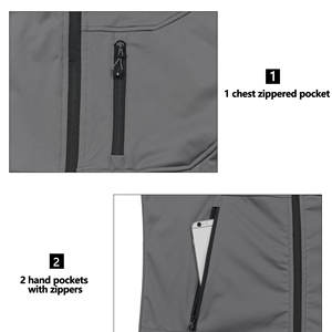 Gilet softshell pour homme personnalisé 2024, haute qualité, respirant, look décontracté, sans manches, vêtement d'hiver, col montant, softshell pour homme - Product Image 4