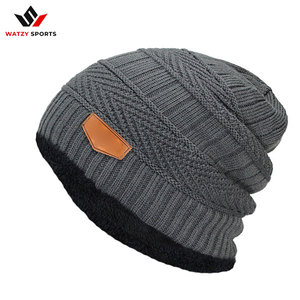 Beanies-gorros de punto para hombre y mujer, Gorro grueso y cálido de piel sin mangas, para invierno - Product Image 2