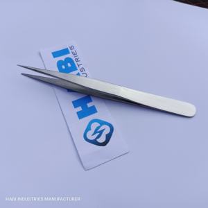 Herramientas DE BELLEZA DE ACERO INOXIDABLE Pinzas de extensión de pestañas de gran cantidad con punta recta para uso personal y de salón - Product Image 3