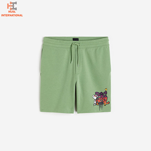 Pantalones Cortos Deportivos para Hombre, Ligeros, para Invierno, Cintura Elástica, Bolsillos, Estampado Sólido, para Entrenamiento, Gimnasio, 100% Algodón - Product Image 2