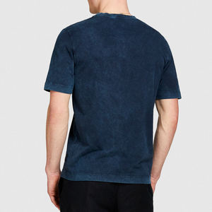 T-shirt lavé à l'acide pour hommes, vêtement doux durable, séchage rapide et confortable, t-shirt lavé à l'acide pour hommes, de différentes couleurs, vente en gros OEM - Product Image 6