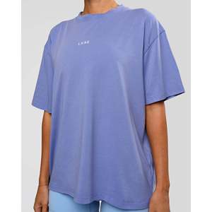 T-shirt oversize Go-To FLXCotton en coton, couleur bleu clochette, blanc délavé, style décontracté uni - Product Image 6