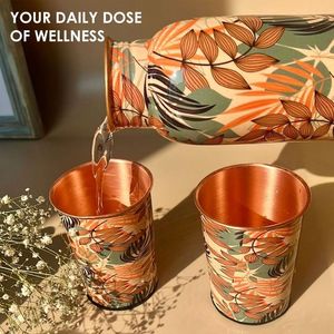 Botella de agua de cobre duradera y a prueba de herrumbre con un diseño moderno y elegante para beneficios de salud ayurvédicos tradicionales e hidratación diaria - Product Image 6