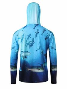 Sudadera con capucha de pesca de agua salada para jóvenes, manga larga, protección UV personalizada, camuflaje para hombres, diseño ventilado al aire libre, pesca con capucha, pesca de lubina - Product Image 4