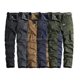 กางเกงคาร์โก้ทรงตรงสำหรับผู้ชายและผู้หญิงผ้าคอตตอนทรงตรงลายทางทรงโค้งสไตล์ยอดนิยมออกแบบโลโก้ได้ตามต้องการ - Product Image 2