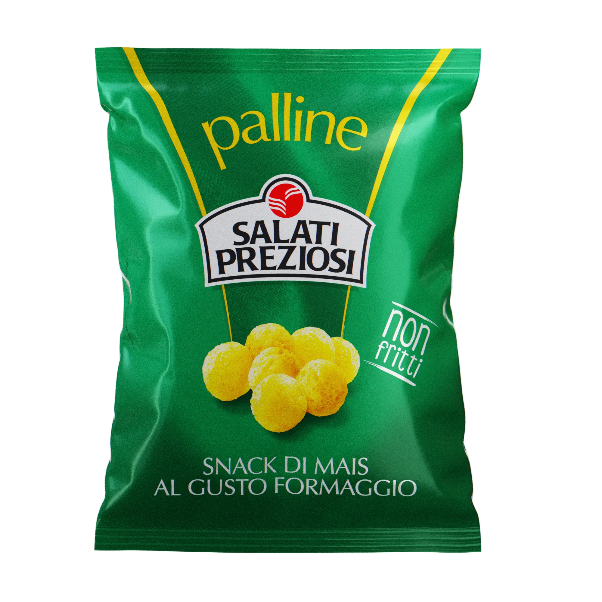 Maïssnacks Met Kaassmaak Salati Prezios Niet Gebakken 45 65 110G Pak Italiaanse Snack Glutenvrije Luchtige Balletjes