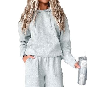 Sweat à capuche personnalisé de qualité professionnelle | Pull en coton surdimensionné 2025 Sweat à capuche pour femme Automne Hiver - Product Image 6