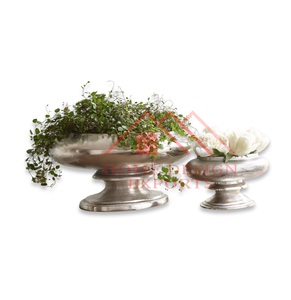 Centre de table et décoration intérieure, pot en argent pour centre de table de mariage, décoration de jardin en métal aluminium, urnes, vase - Product Image 6