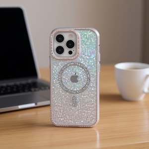 Funda Magnética para iPhone 12 con Brillo de Diamante Iridiscente - Product Image 3
