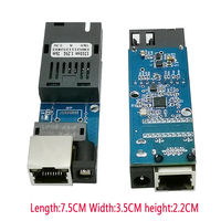 Module de commutateur à fibre optique Mini Gigabit Fast Ethernet 1 paire émetteur-récepteur multimédia monomode matière plastique pour pièces de bateau RC