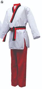 Vente en gros d'uniforme de taekwondo grande taille fabriqué en usine avec logo personnalisé vêtements d'arts martiaux jiu jitsu kimono uniforme de taekwondo - Product Image 3