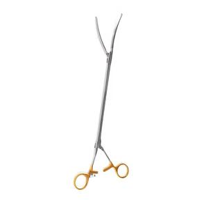 Pinzas de Agarre Curvas Largas de Acero Inoxidable |   Instrumento Quirúrgico Endoscópico y de Recuperación Oral - Product Image 5