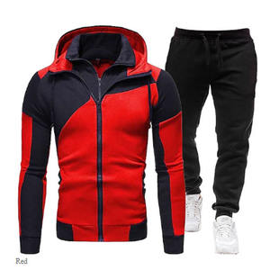 ชุดวอร์มและกางเกงวิ่งออกกำลังกายผ้าคอตตอน100% เสื้อกีฬาระบายอากาศมีฮู้ดของผู้ชาย - Product Image 3