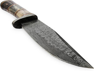 Cuchillo de Caza de Acero Inoxidable Hecho a Mano de Edición Limitada con Borde Dentado y Mango de Hueso de Color, Soporte OEM - Product Image 3