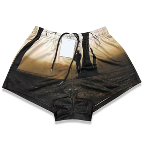 Couleur personnalisée de qualité supérieure Short de rugby de base pour hommes de grande taille avec cordon de serrage avec poches - Product Image 2