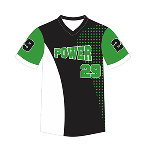 Prix de gros, maillot de baseball personnalisé avec nom/numéro d'équipe, col en V, tissu polyester à séchage rapide, avec technique de sublimation et appliqué - Product Image 2