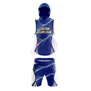 Durable 100% Polyester Sports Wear 7v7 <b>Compression</b> Uniform Set with Hood Quick Dry for Training Long Lasting Use - Product Image 6