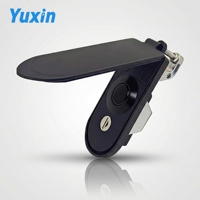 Loquet de panneau à compression industriel Yuxin YX-MS609-1 en alliage de zinc, serrure de cabinet haute sécurité avec 2 clés, finition noir/argent, cache-poussière