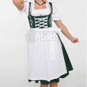 Nuevo Vestido Dirndl de Moda 100% Algodón para Mujer, Disfraz de Oktoberfest, Dirndls Alemanes Bávaros para Festivales, Dirndls para Mujer - Product Image 4