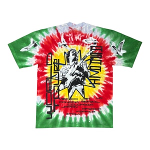 World Tour Vol.2 Camiseta de manga corta 100% algodón para hombre, estilo urbano, corte holgado, con estampado de letras, antiencogimiento - Product Image 1