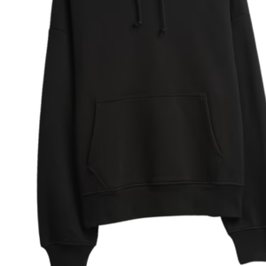 <b>Black</b> <b>Oversized</b> <b>Hoodie</b> Unisex Thick Fleece Pullover Drawstring Plain Sweatshirt Streetwear Winter Warm Loose Fit Hooded Top Sale - Product Image 4