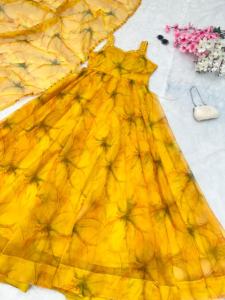 Conjunto de Kurti Anarkali de Georgette Bordado, Listo para Usar, Estilo Indio, con Dupatta, para Mujeres y Niñas, Ideal para Bodas y Fiestas - Product Image 5