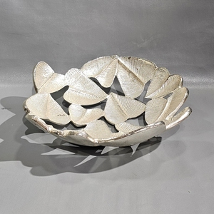 Cesta de aluminio para servir frutas de diseño único, plato para servir aperitivos de trabajo cortado pulido con Plato decorativo elegante para fiestas - Product Image 4