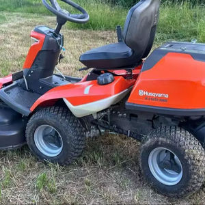 Tondeuse autoportée Orange à transmission intégrale, à essence, avec siège et roues pivotantes, tondeuse professionnelle pour jardin - Product Image 1