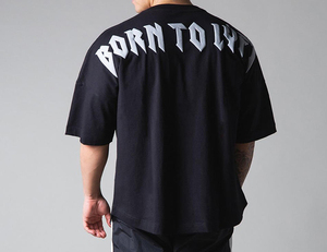 Haute qualité sur la taille poids lourd goutte épaule Gym hommes bouffée impression T-Shirts personnaliser impression o-cou respirant chemises - Product Image 6