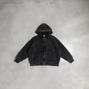 ชุดกางเกงวอร์มและเสื้อสเวตเตอร์เฮฟวี่เวทพร้อมโลโก้3D ตามสั่งผ้าฟลีซขัดซิลค์พิมพ์ลายพัฟสำหรับฤดูหนาว - Product Image 4