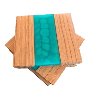 Juego de posavasos de resina, posavasos de madera de gran oferta de resina, posavasos de madera grabado ecológico, alfombrilla para taza de té para usos domésticos y de oficina - Product Image 1